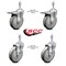 Service Caster 5 Inch Gray Polyurethane Swivel 3/8 Inch Stem Caster Total Lock Brake SCC, 2PK SCC-TSTTL20S514-PPUB-381615-2-S-2 - alternate 6